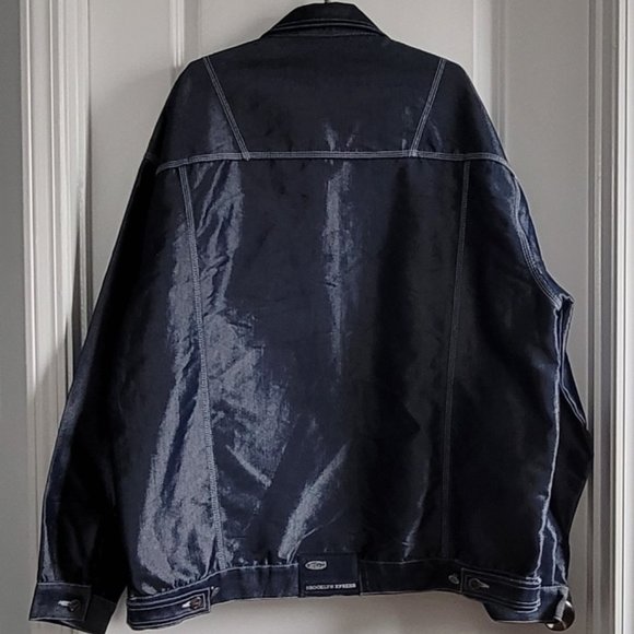 Brooklyn Xpress Vintage Shiny Denim Men's Jacket/coat Size XXL - Picture 9 of 14